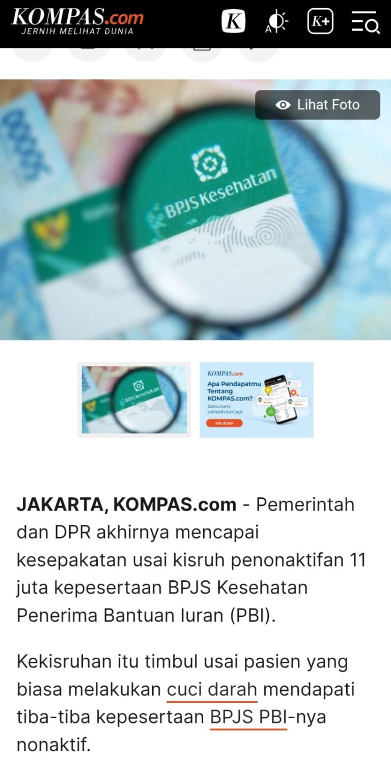 Pemerintah Bisa Dipenjara Karena Menonaktifkan 11 Juta Peserta BPJS PBI.