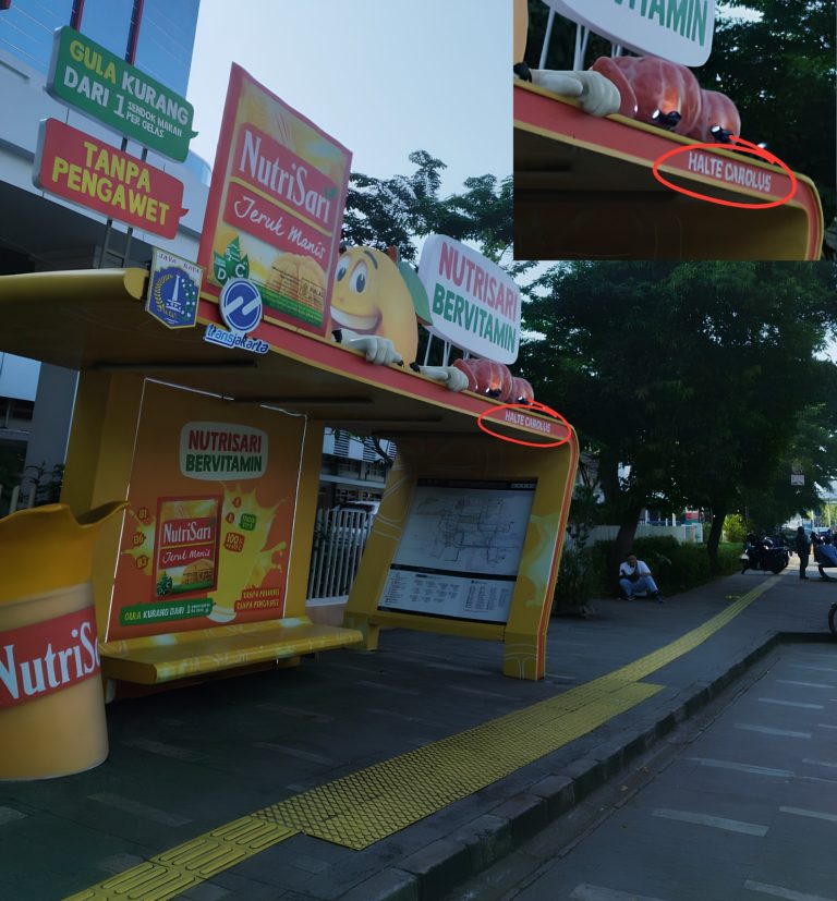 Halte Carolus Diserang Jeruk Manis: Ketika Tempat Tunggu Pasien Jadi Papan Iklan Minuman Bubuk Berpemanis